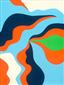 Boy in love with penguins - Acryl op doek (katoen) 1